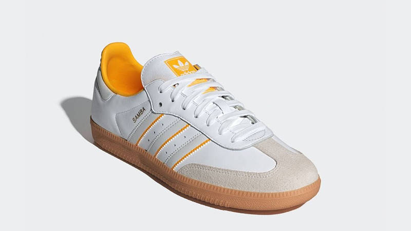 adidas Samba OG White Crew Yellow front