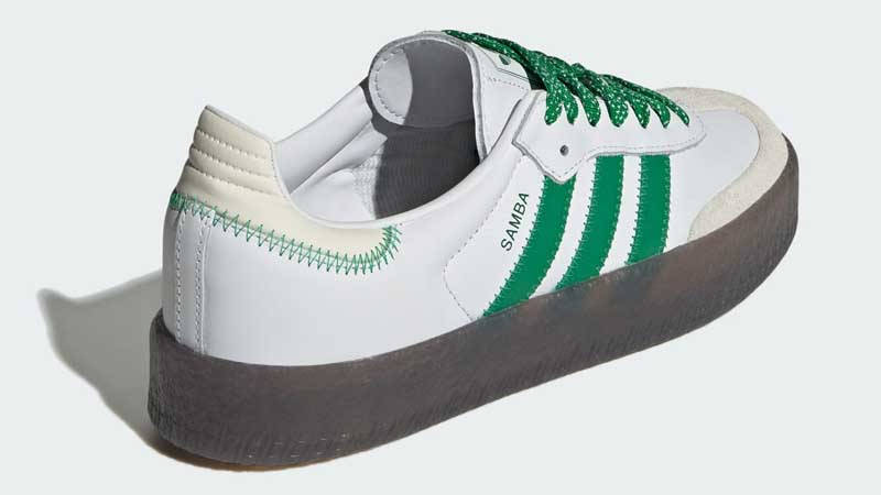 adidas Sambae Cloud White Green Back