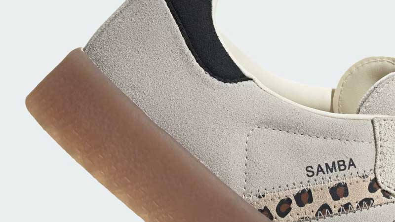 adidas Sambae Cream Leopard Closeup