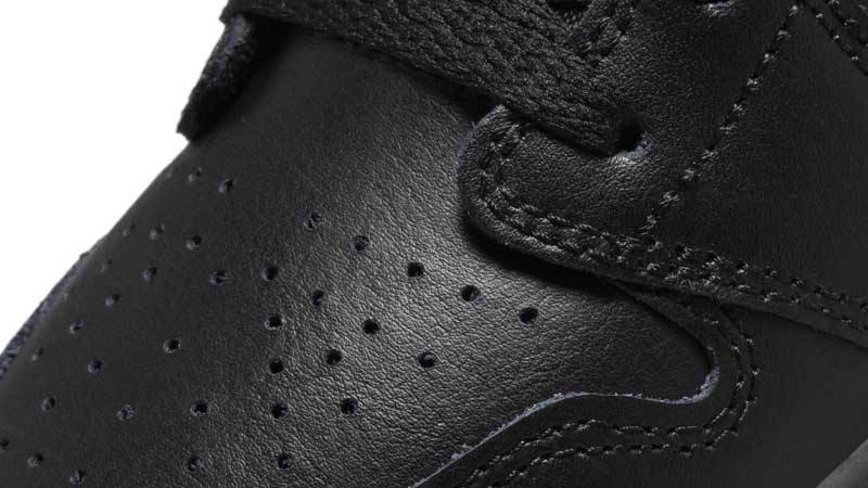 Air Jordan 1 Low GS Triple Black 2022 Front Closeup