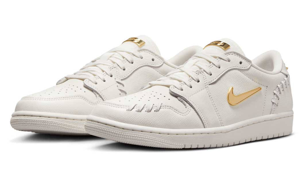 Air Jordan 1 Low Method of Make Sail Metallic Gold Front