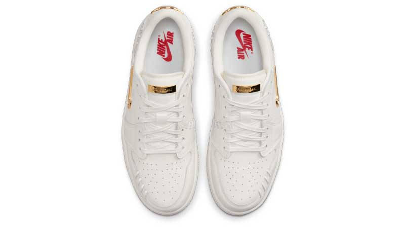 Air Jordan 1 Low Method of Make Sail Metallic Gold Middle