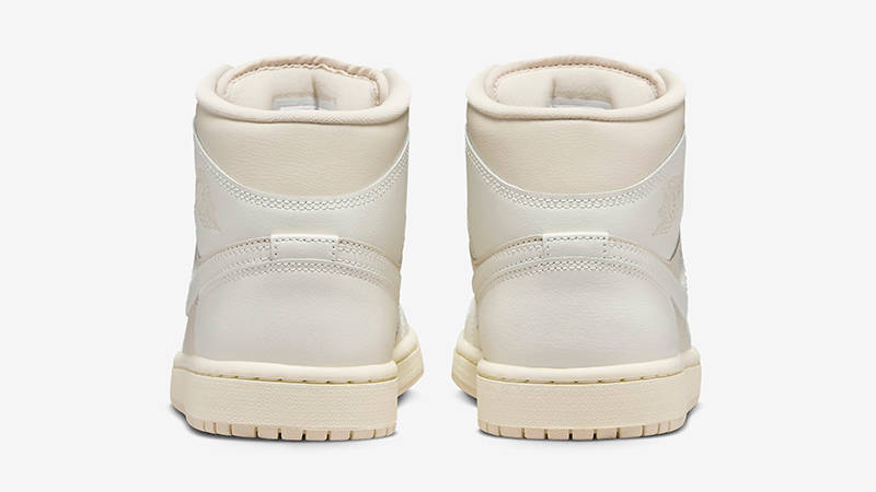 Air Jordan 1 Mid White Light Tan BQ6472-201 Back