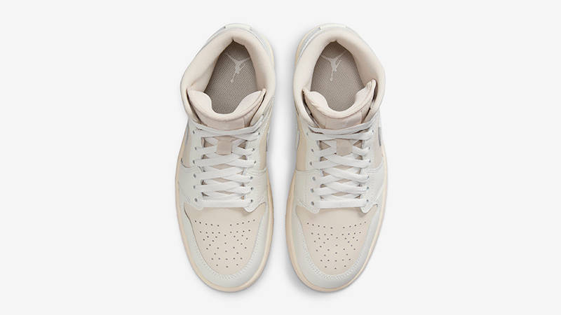 Air Jordan 1 Mid White Light Tan BQ6472-201 Top