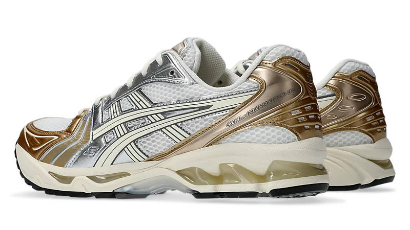 ASICS Gel-Kayano 14 White Cream Gold Back Side