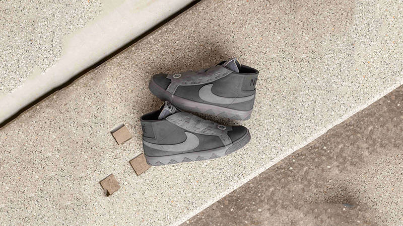 Di’orr Greenwood x Nike SB Blazer Mid Dark Smoke Grey from top