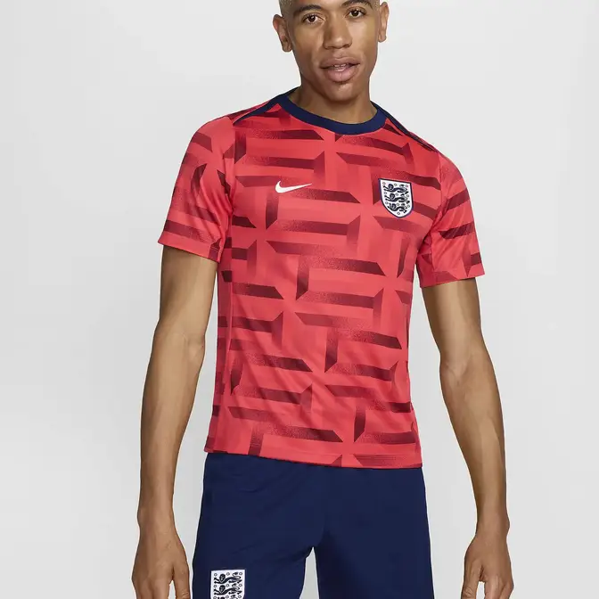 Nike England Academy Pro Dri-FIT Football Pre-Match Short-Sleeve Top ...