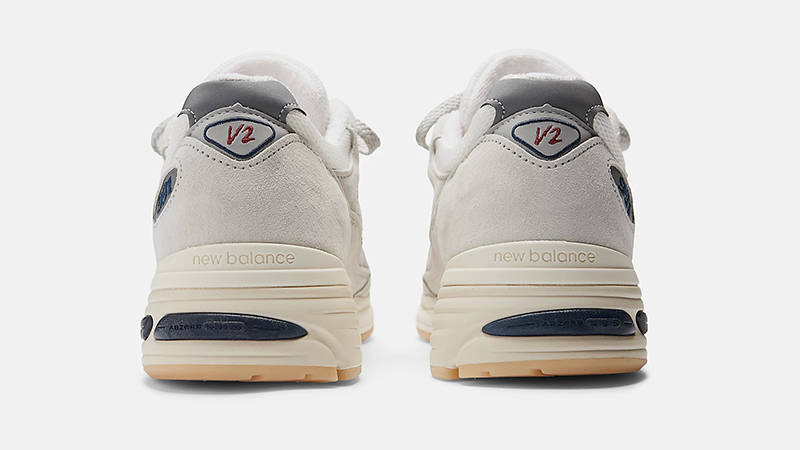 New Balance 991v2 Made in UK Off White Savvy Red U991VS2 Back