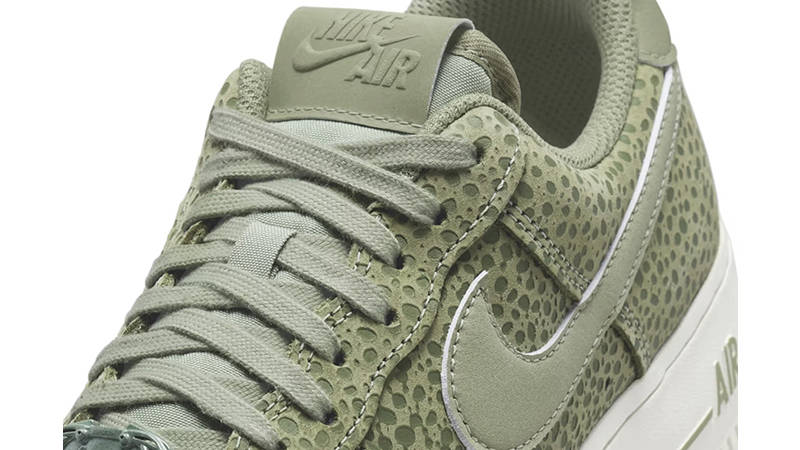 Nike Air Force 1 Low Safari Oil Green FV6519-200 tongue