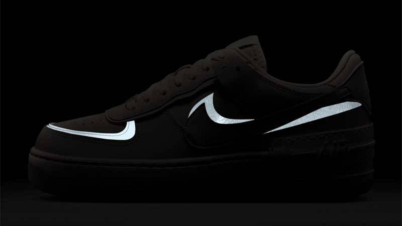 Nike Air Force 1 Shadow Coconut Milk Crimson Tint In Dark