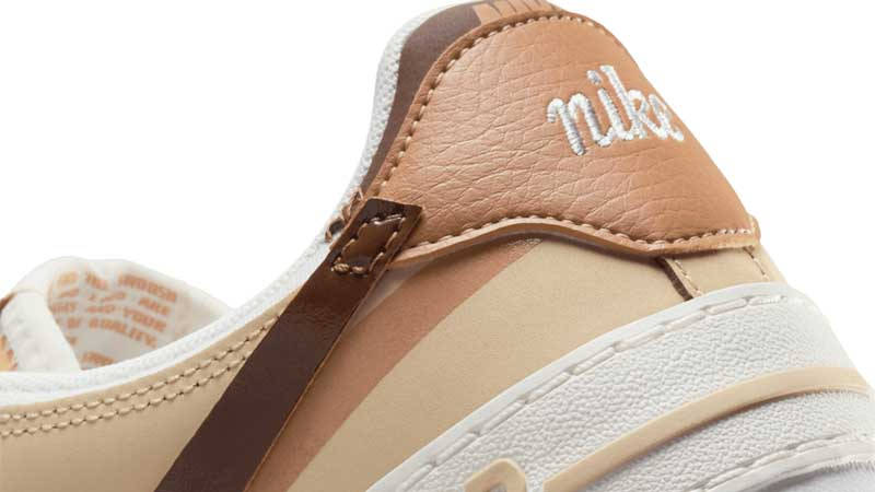 Nike Air Force 1 Shadow Sail Brown Closeup