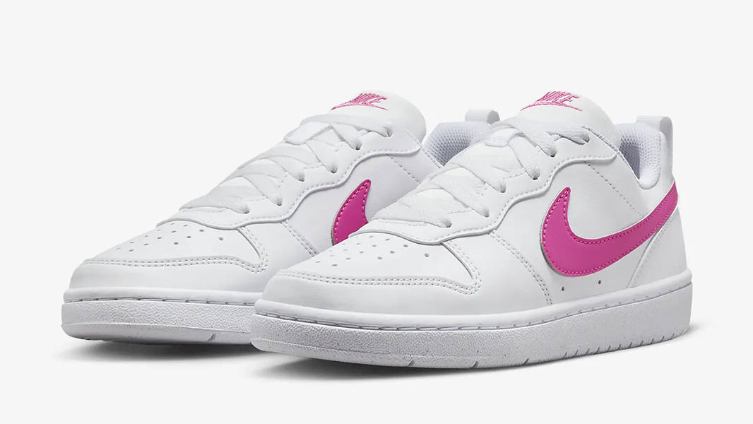 Nike Court Borough Low Recraft GS White Laser Fuchsia DV5456-113 Side