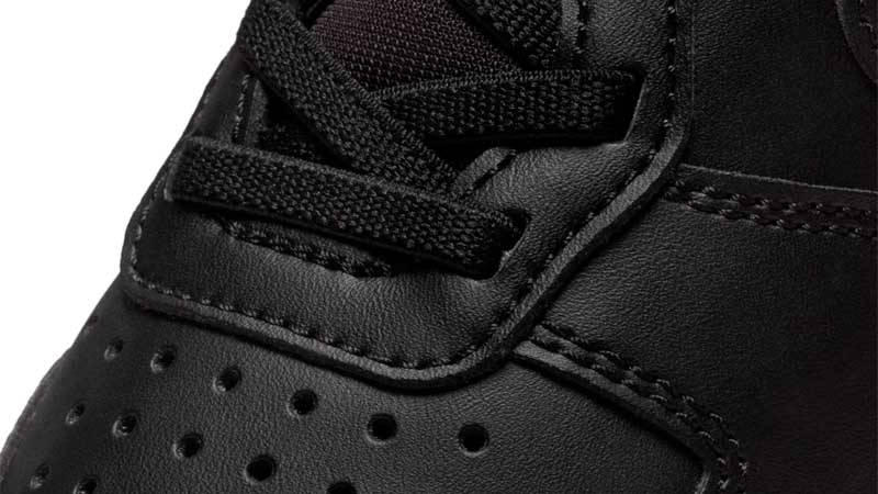 Nike Court Borough Low Recraft PS Black Front Closeup