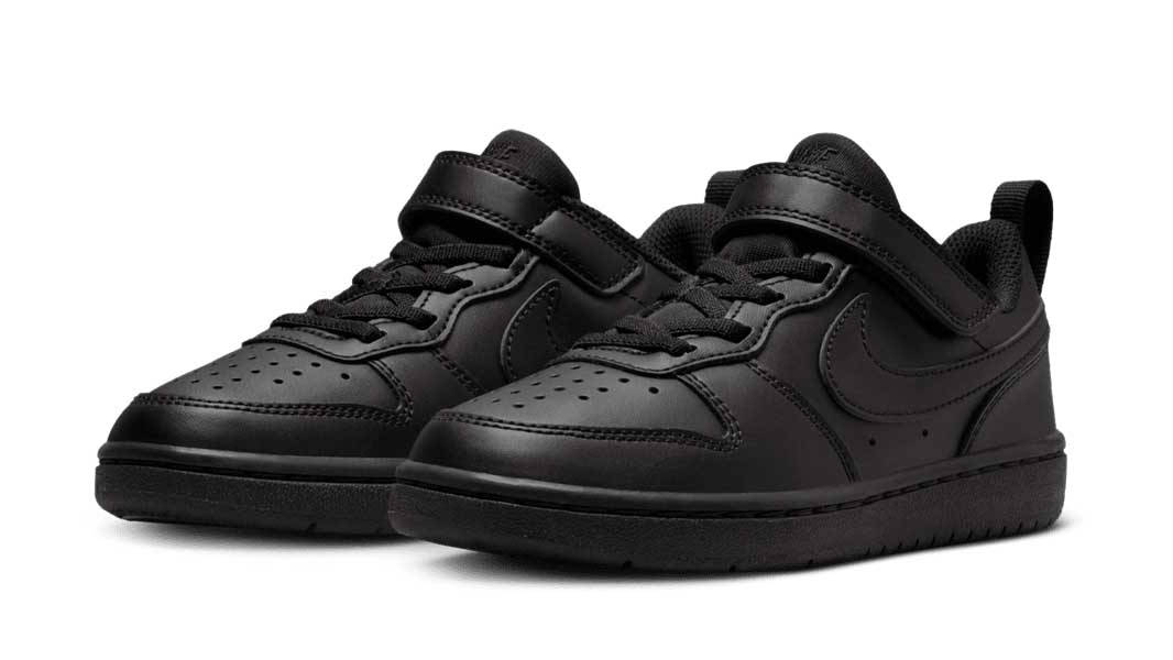 Nike Court Borough Low Recraft PS Black Front