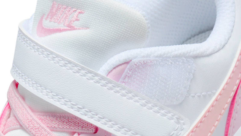 Nike Court Borough Low Recraft PS White Pink Foam Top Closeup