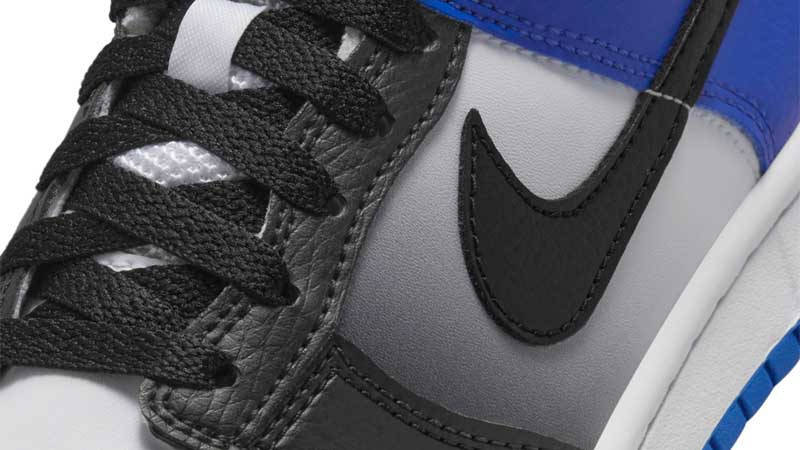 Nike Dunk Low GS Game Royal White Black Closeup