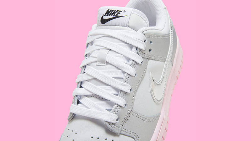 Nike Dunk Low LX Metallic Silver Pink tongue