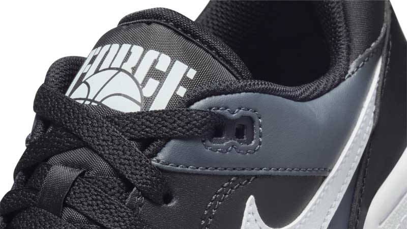 Nike Full Force Low GS Black White Side Closeup