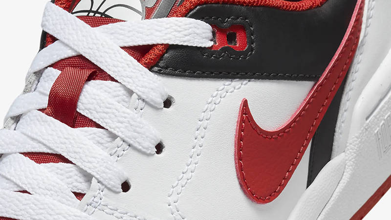 Nike Full Force Low GS White Black Mystic Red FV5929-100 Detail