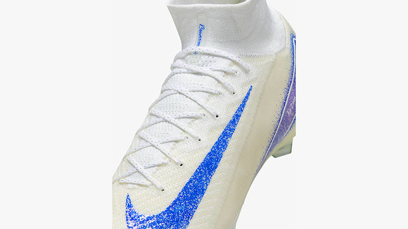 Nike Mercurial Superfly 10 Elite Blueprint FG High-Top Football Boot White Blue tongue