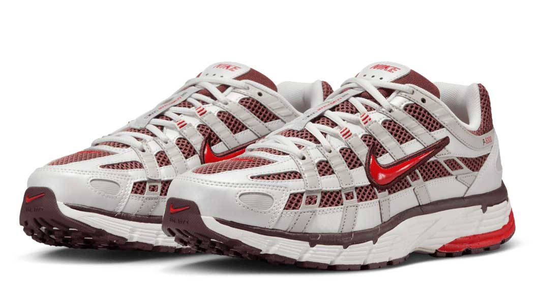 Nike P-6000 Metallic Summit White Fire Red Front