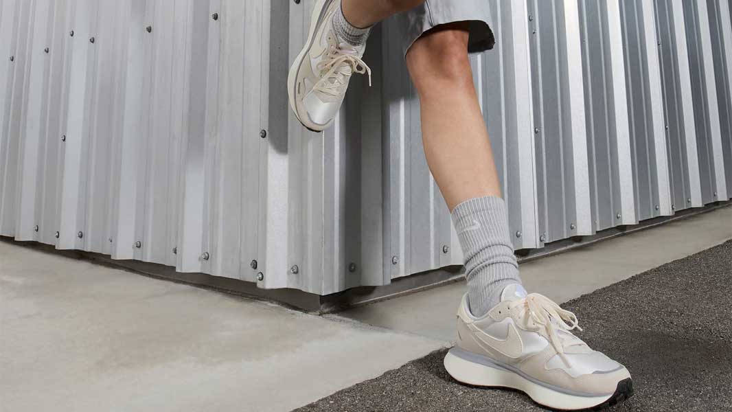 Nike Phoenix Waffle Platinum Tint On Foot