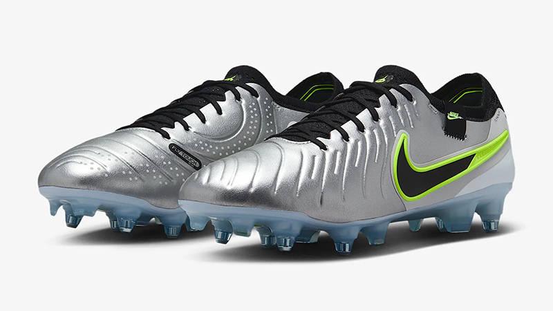 Nike Tiempo Legend 10 Elite Soft-Ground Low-Top Football Boot Silver Volt DV4329-001 front