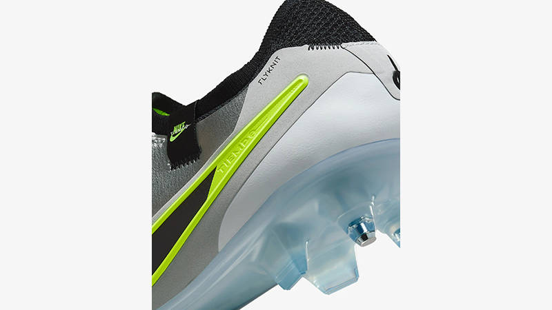 Nike Tiempo Legend 10 Elite Soft-Ground Low-Top Football Boot Silver Volt DV4329-001 heel