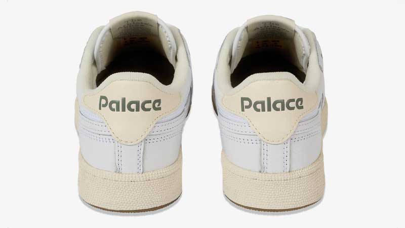 Palace x Reebok Club C White Cream Back