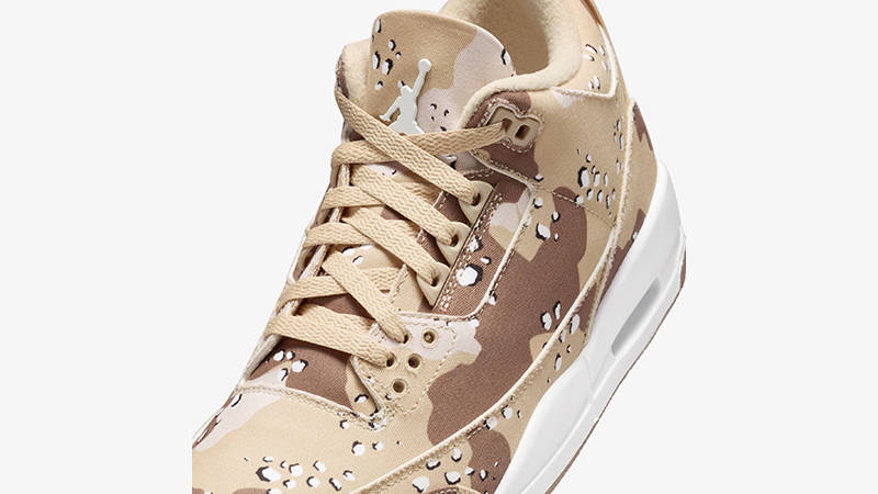 WNBA x Air Jordan 3 Desert Camo tongue