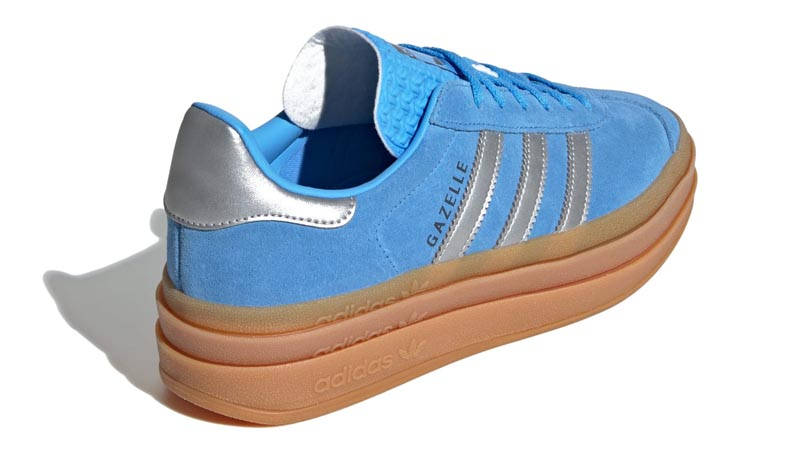 adidas Gazelle Bold Blue Burst Silver Metallic Back