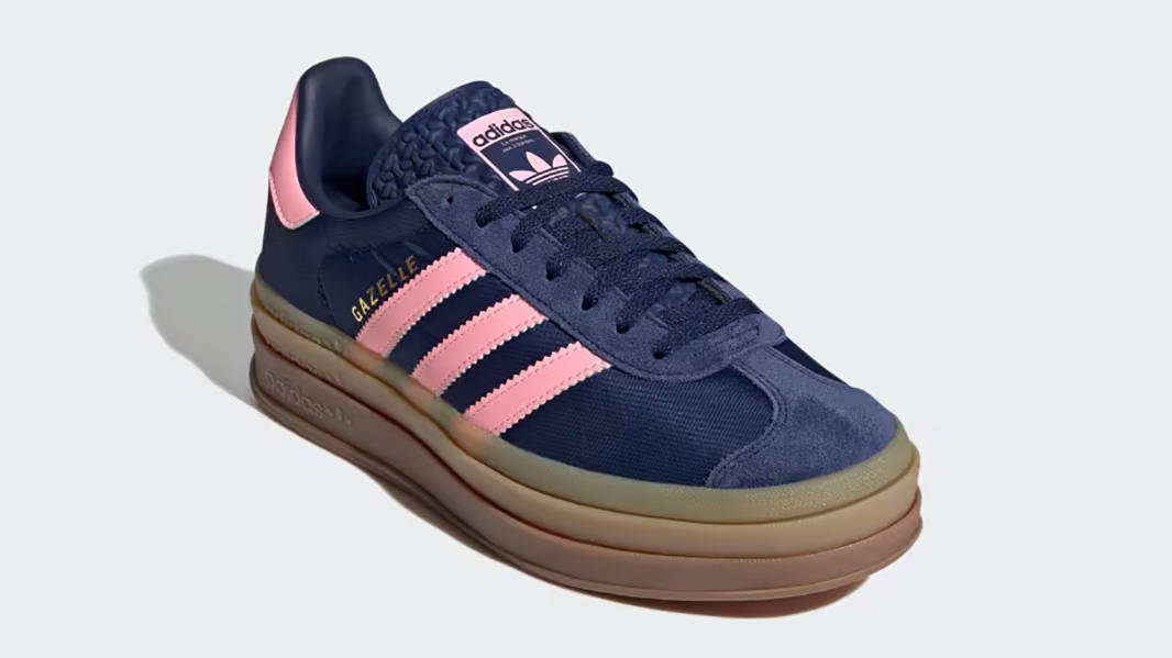 ☆大人気☆adidas Originals Gazelle Dark Blue/Pink Spark New Adidas Women's Gazelle Bold Shoes - Dark Blue/ Pink