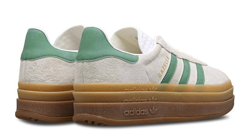 adidas Gazelle Bold Off White Preloved Green Back