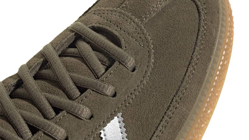 adidas Handball Spezial Olive Silver Closeup