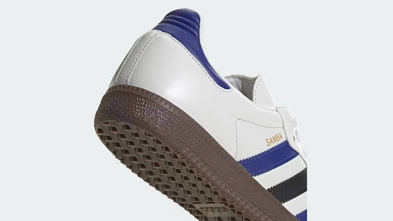 adidas Samba OG White Active Blue heel