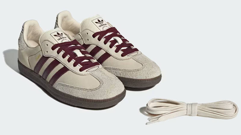 adidas Samba OG Wonder White Maroon IG1987 Back
