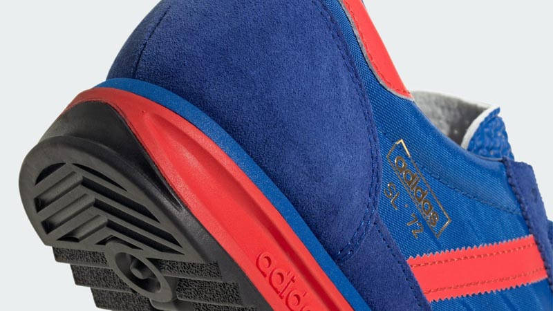 adidas SL 72 RS Blue Bright Red Closeup