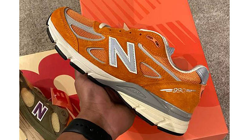 Aimé Leon Dore x New Balance 990v4 Orange U9930L on hand