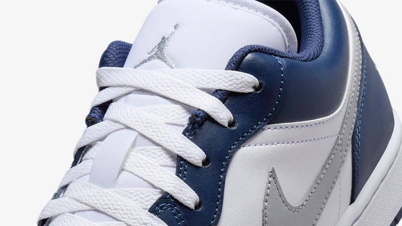 Air Jordan 1 Low Midnight Navy Side Closeup