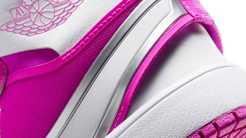 Air Jordan 1 Mid GS RM EasyOn Fire Pink Closeup