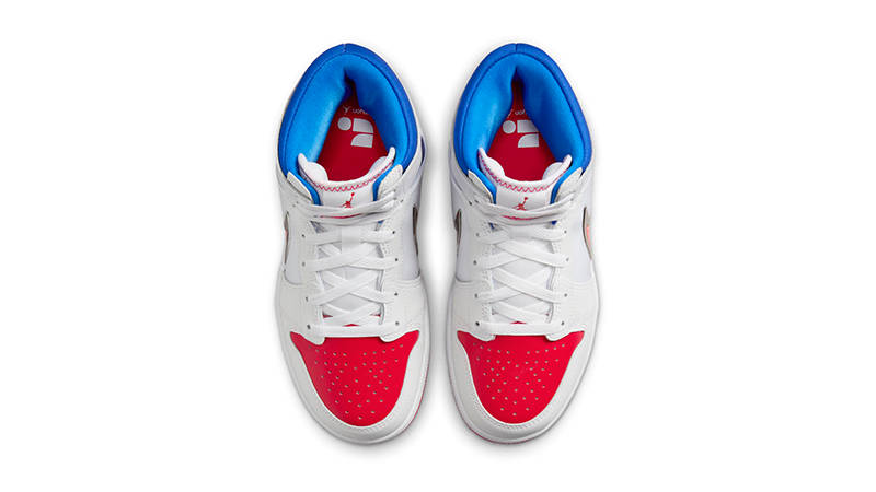 Air Jordan 1 Mid RM EasyOn GS White Blue Red | FQ1281-100 | The