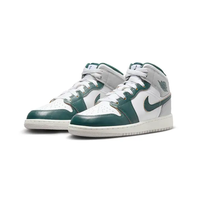Air Jordan 1 Mid SE GS Neutral Grey Oxidised Green FQ8088-103 Side