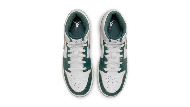 Air Jordan 1 Mid SE GS Neutral Grey Oxidised Green FQ8088-103 Top