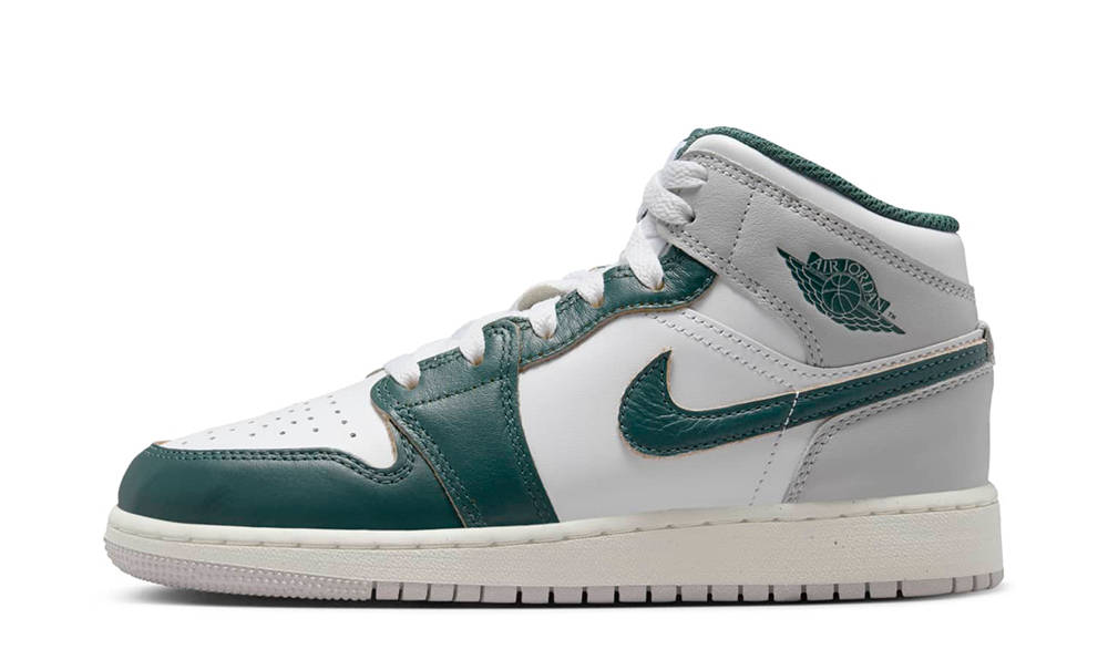 Air Jordan 1 Mid SE GS Neutral Grey Oxidised Green FQ8088-103