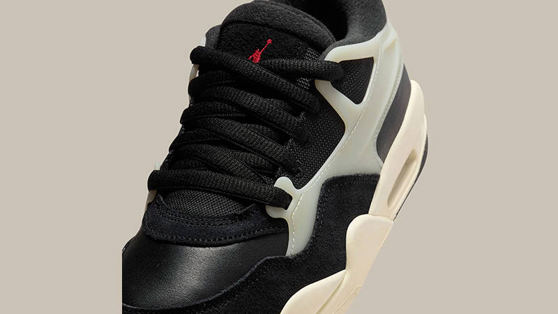 Air Jordan 4 RM GS Black Coconut Milk FQ7938-006 tongue