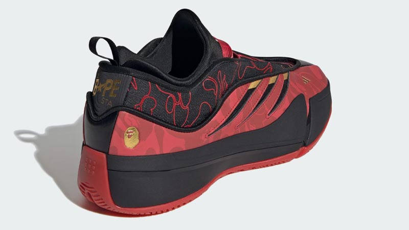 BAPE x adidas Dame 9 Black Red | JH6358 | The Sole Supplier