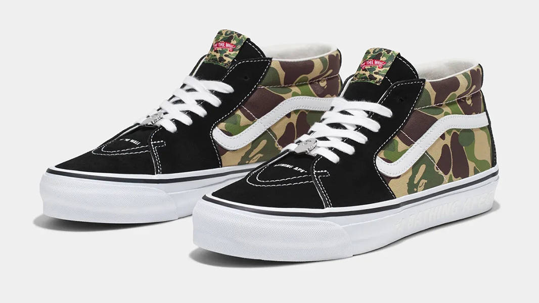 BAPE x Vans SK8-Mid LX Camo Multi | VN000MZGCX3 | The Sole Supplier