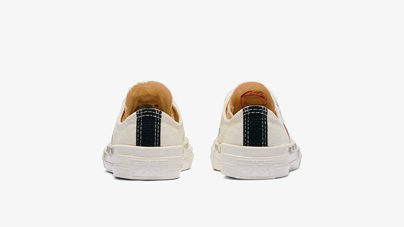 Comme des Garcons Play x Converse Chuck 70 Low Kids Red Heart Beige back