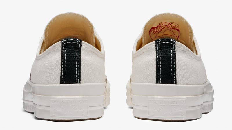 Comme des Garcons Play x Converse Chuck 70 Low Red Heart White Back