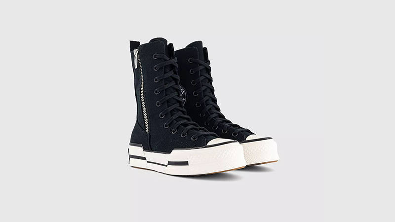 Converse Chuck 70 Plus X-Hi in Black Egret A10361C front